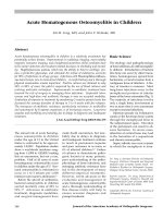 Viêm xương tủy cấp tính đường máu ở trẻ em pps