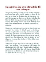 Sự phát triển của bé và những biến đổi ở cơ thể mẹ bé pot