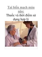 Tai biến mạch máu não: Thuốc và thời điểm sử dụng hợp lý potx