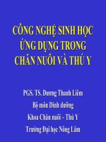 Công nghệ sinh học ứng dụng trong chăn nuôi và thú y doc