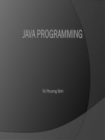 Bài giảng điện tử môn tin học: Lập trình Java ppt
