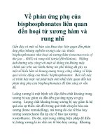 Về phản ứng phụ của bisphosphonates liên quan đến hoại tử xương hàm và rung nhĩ ppt