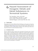 Assessing the Hazard of Metals and Inorganic Metal Substances in Aquatic and Terrestrial Systems - Chapter 6 (end) docx