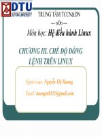 Bài giảng điện tử môn tin học: Chế độ dòng lệnh trên Linux ppsx