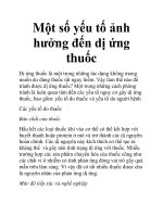 Một số yếu tố ảnh hưởng đến dị ứng thuốc ppt