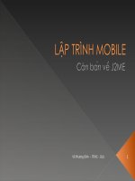 Bài giảng điện tử môn tin học: Căn bản về J2ME pps