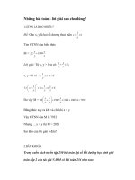 Những bài toán - lời giải sao cho đúng? docx