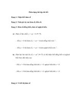 Phân dạng bài tập chi tiết ppsx