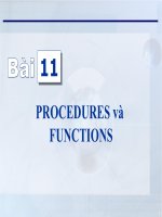 Bài giảng điện tử môn tin học: Procedures và Funtions doc