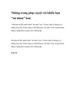 Những trang phục tuyệt vời khiến bạn 