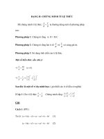 DẠNG II: CHỨNG MINH TỈ LỆ THỨC docx