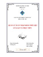 khóa luận tốt nghiệp quản lý xuất nhập khẩu phế liệu lý luận và thực tiễn