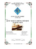 khóa luận tốt nghiệp quốc tịch và những chế định về quốc tịch