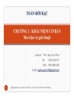 Toán rời rạc-Chương 1: Các khái niệm cơ bản p1 doc