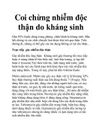 Coi chừng nhiễm độc thận do kháng sinh ppsx