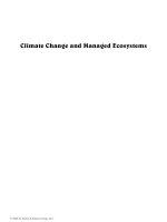 Climate Change and Managed Ecosystems - Chapter 1 pps