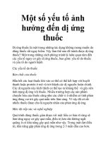 Một số yếu tố ảnh hưởng đến dị ứng thuốc pptx