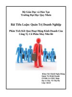 phân tích kết quả hoạt động kinh doanh của công ty cổ phần may nhà bè