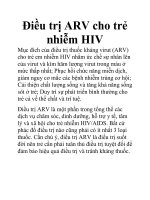 Điều trị ARV cho trẻ nhiễm HIV docx