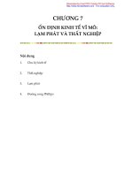 Chương 7: Ổn định kinh tế vĩ mô-Lạm phát và thất nghiệp ppsx