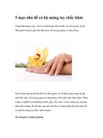 5 mẹo nhỏ để có bộ móng tay chắc khỏe pot