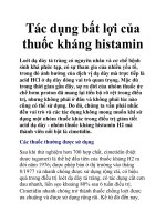 Tác dụng bất lợi của thuốc kháng histamin potx