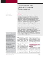 Các biến chứng sau khi điều trị chấn thương gân pot