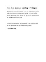 Mẹo chọn mascara phù hợp với lông mi m) - Mascara là dụng cụ làm pdf