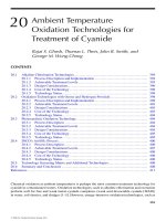 CYANIDE in WATER and SOIL: Chemistry, Risk, and Management - Chapter 20 doc
