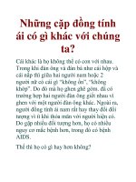 Những cặp đồng tính ái có gì khác với chúng ta? ppt