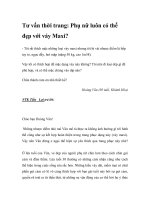 Tư vấn thời trang: Phụ nữ luôn có thể đẹp với váy Maxi? ppsx