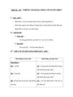 BÀI 34 + 35 : THÔNG TIN BẰNG SÓNG VÔ TUYẾN ĐIỆN docx