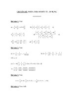 CHUYÊN ĐỀ: NHÂN, CHIA SỐ HỮU TỈ - ÁP DỤNG pot
