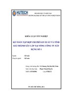 Kế toán tập hợp chi phí sản xuất và tính giá thành xây lắp tại tổng công ty xây dựng số 1