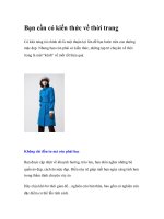 Bạn cần có kiến thức về thời trang doc