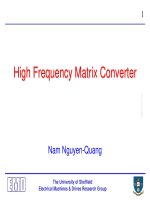 BÁO CÁO NGHIÊN CỨU VỀ BỘ CHUYỂN ĐỔI MA TRẬN TẦN SỐ CAO (High Frequency Matrix Converter)