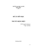 Đồ án môn học truyền động điện