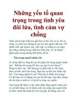 Những yếu tố quan trọng trong tình yêu đôi lứa, tình cảm vợ chồng ppsx
