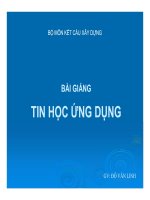 Bài giảng tin hoc ứng dụng tính gió với động đất trong nhà cao tầng