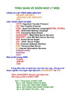 TỔNG QUAN VỀ NGÔN NGỮ LT WEB CÔNG CỤ LẬP TRÌNH WEB HIỆN NAY MS(ASP, ASP.NET) JAVA SUN pot