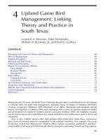 WILDLIFE SCIENCE: LINKING ECOLOGICAL THEORY AND MANAGEMENT APPLICATIONS - CHAPTER 4 pps