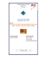 quảng cáo trên truyền hình ở việt nam thực trạng và hướng hoàn thiện