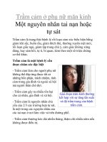 Trầm cảm ở phụ nữ mãn kinh Một nguyên nhân tai nạn hoặc tự sát potx