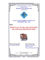 pháp luật về mua bán hàng hóa qua sở giao dịch hàng hóa