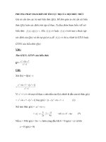 PHƯƠNG PHÁP THAM BIẾN ĐỂ TÌM CỰC TRỊ CỦA MỘT BIỂU THỨC docx