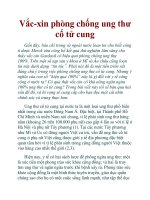 Vắc-xin phòng chống ung thư cổ tử cung pptx