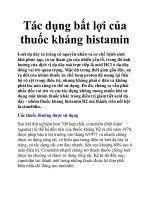 Tác dụng bất lợi của thuốc kháng histamin pot