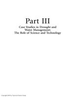 Drought and Water Cruises: Science, Technology, and Management Issues - Chapter 10 ppt