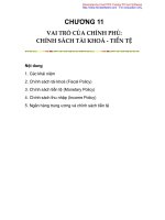 Chương 11: Vai trò của chính phủ-chính sách tài khoá tiền tệ pot