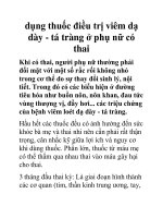 dụng thuốc điều trị viêm dạ dày - tá tràng ở phụ nữ có thai pptx